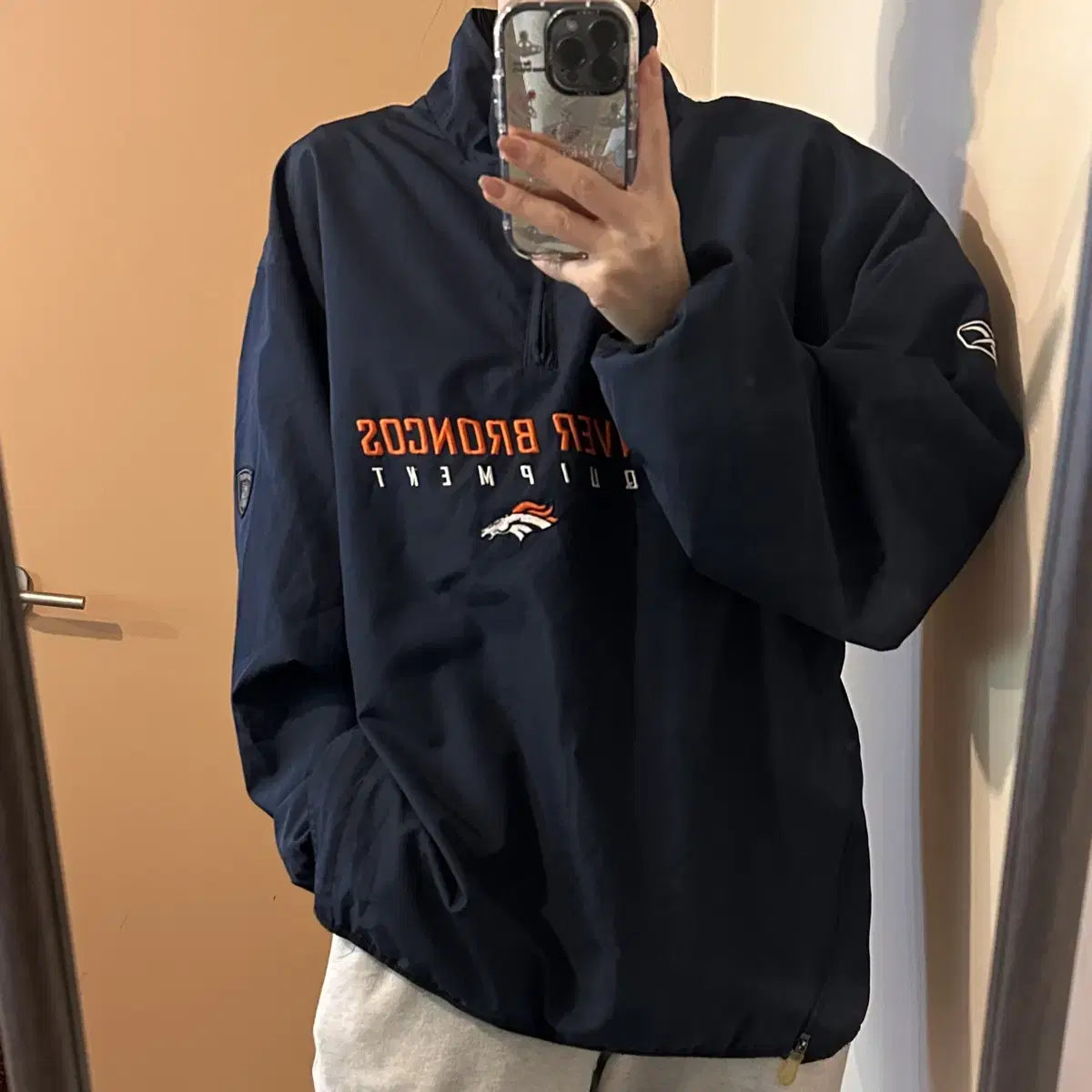 NFL denver broncos 아노락 바람막이 집업 L